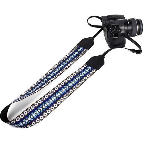 Perri's Leathers Ltd. 2" Nylon Camera Strap (Retro Hootenanny Blue/White) at PROCAM | procam.com