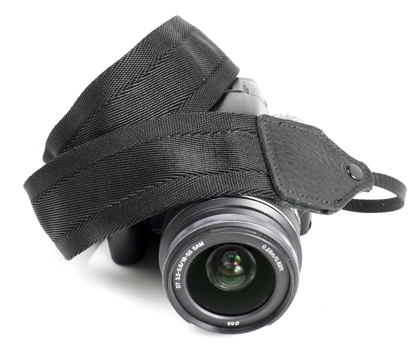 Perri's Leathers Ltd. 2" Padded Seatbelt Camera Strap (Black) at PROCAM | procam.com