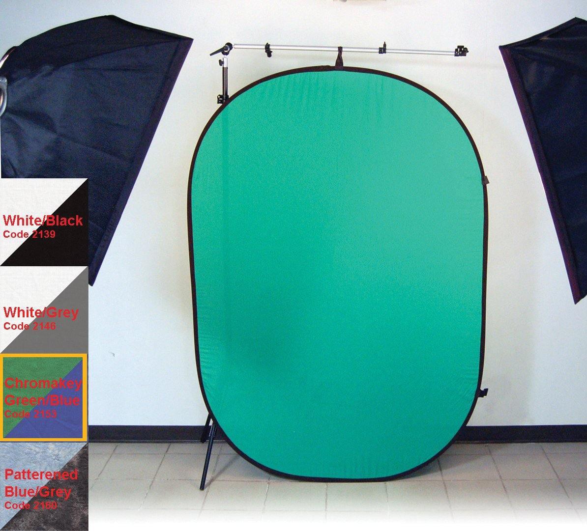 ProMaster 6'x7' Pop Up 2 Sided Background - Green/Blue at PROCAM | procam.com