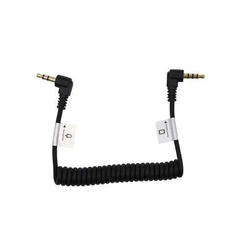 ProMaster Audio Cable 3.5mm TRRS - TRS Right Angle - 8 1/2'' Coiled at PROCAM | procam.com