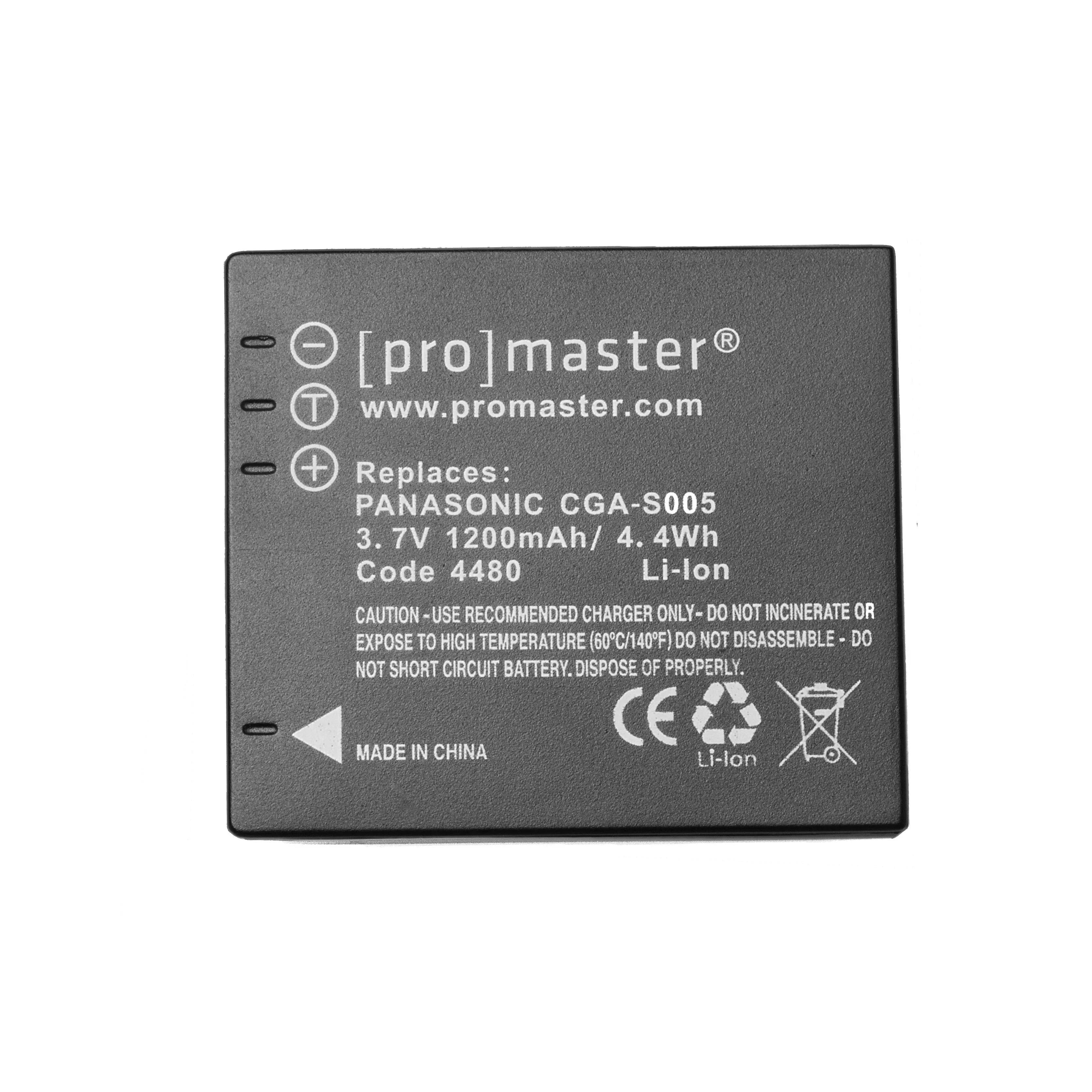 ProMaster CGA-S005 Battery for Panasonic at PROCAM | procam.com