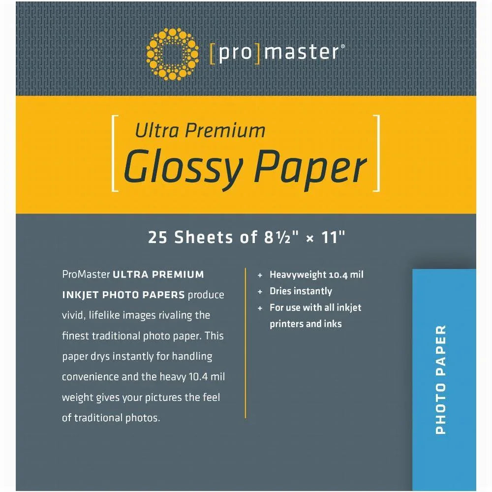 ProMaster Glossy Inkjet Photo Paper - 8 1/2 x 11'' - 25 sheets at PROCAM | procam.com