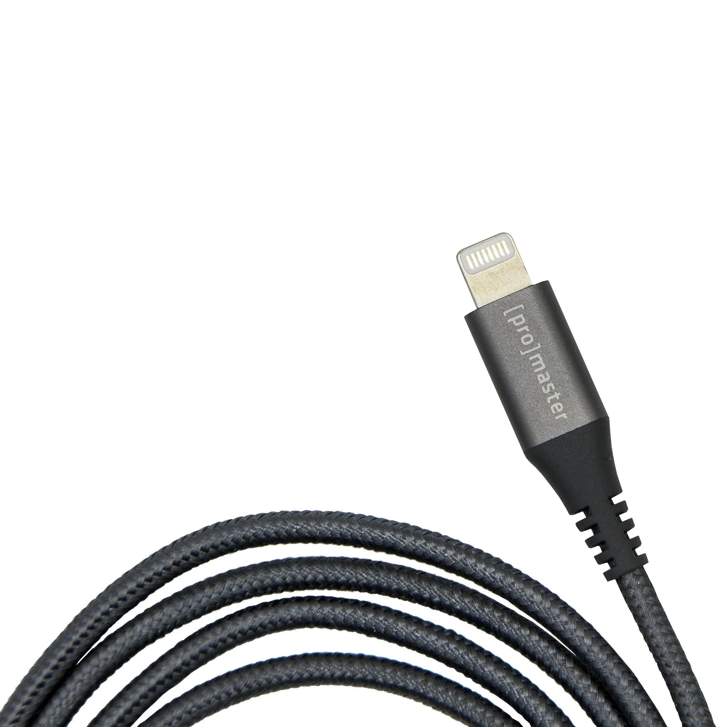 ProMaster Lightning to USB A iPhone Charger Cable - 6.6' (Grey) at PROCAM | procam.com