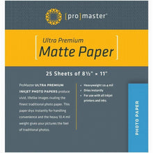 ProMaster Matte Inkjet Photo Paper - 8 1/2 x 11'' - 25 sheets