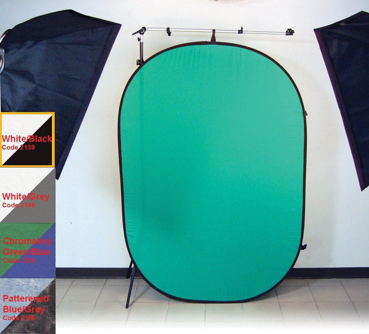 ProMaster Pop-Up Background - 6'x7' (Black/White) at PROCAM | procam.com