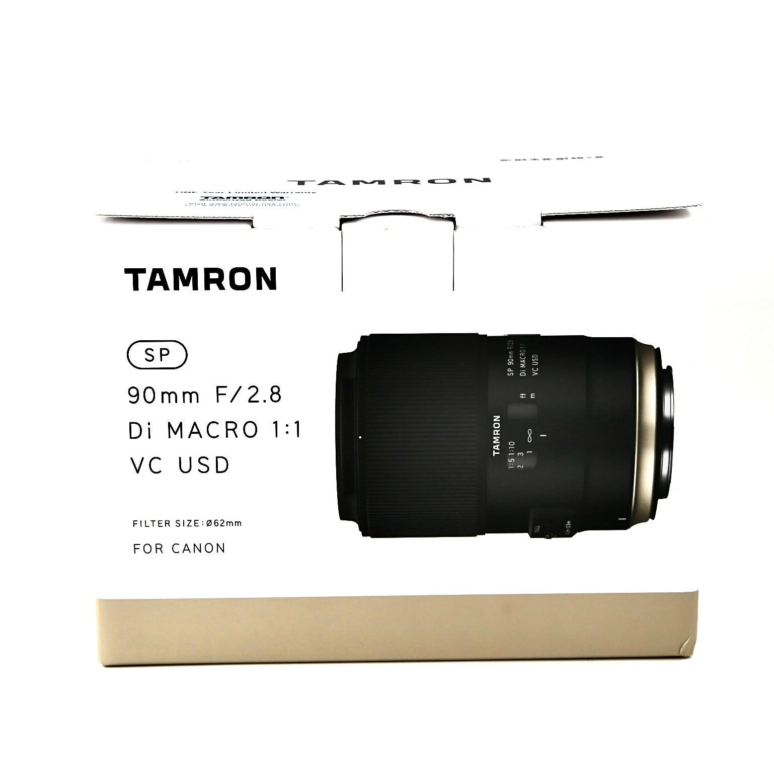 *** REFURB *** Tamron SP 90mm f/2.8 Di Macro 1:1 VC USD Lens for Canon EF