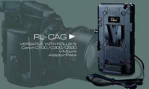 Rolux RL-CAG V-Mount Battery Plate for Canon C300 (v1) at PROCAM | procam.com