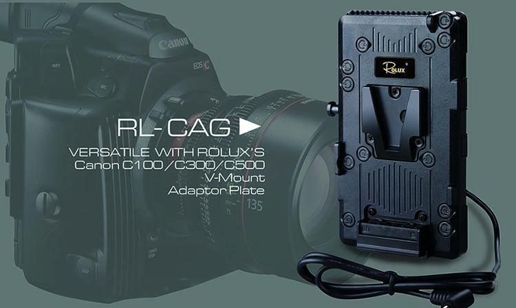 Rolux RL-CAG V-Mount Battery Plate for Canon C300 (v1) at PROCAM | procam.com