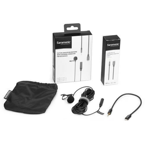 Saramonic LavMicro U1B Omnidirectional Lavalier Microphone with Lightning Connector for iOS Devices (19.6' Cable) | PROCAM