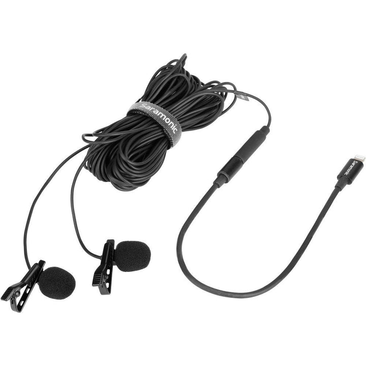 Saramonic LavMicro U1C Dual Omnidirectional Lavalier Microphone with Lightning Connector for iOS Devices (19.6' Cable) | PROCAM