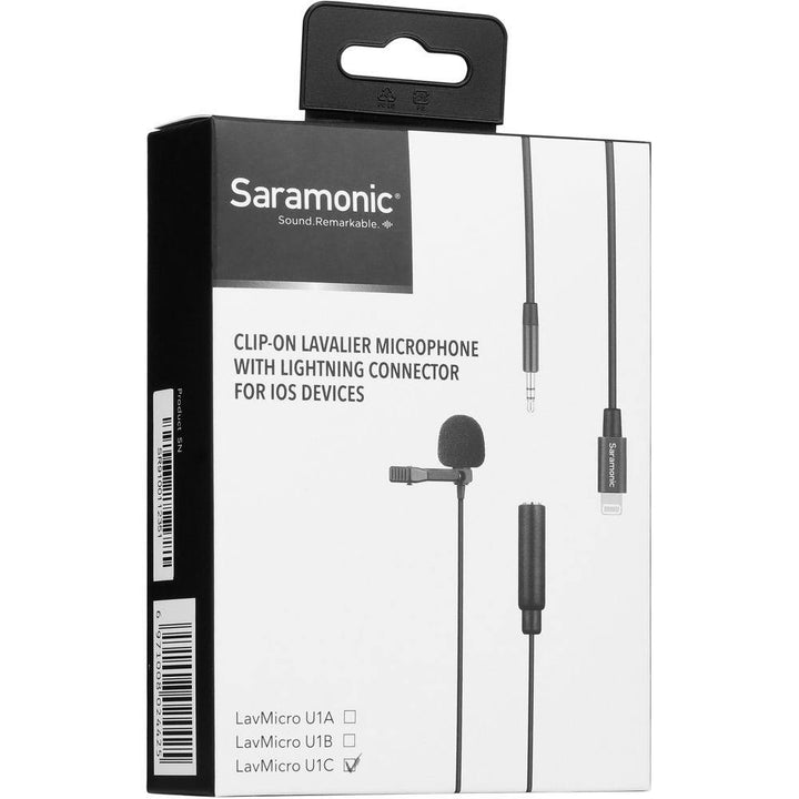 Saramonic LavMicro U1C Dual Omnidirectional Lavalier Microphone with Lightning Connector for iOS Devices (19.6' Cable) | PROCAM