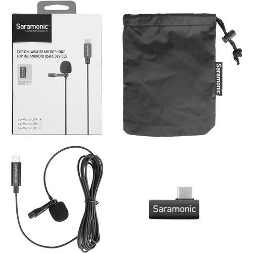Saramonic LavMicro U3A Omnidirectional Lavalier Microphone with USB Type-C Connector for Android Devices (6.5' Cable) | PROCAM