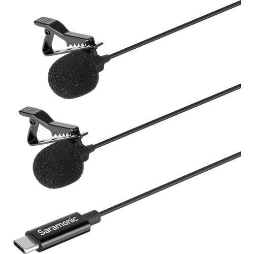 Saramonic LavMicro U3C Dual Omnidirectional Lavalier Microphones with USB Type-C Connector for Android Devices (19.6' Cable) at PROCAM | procam.com
