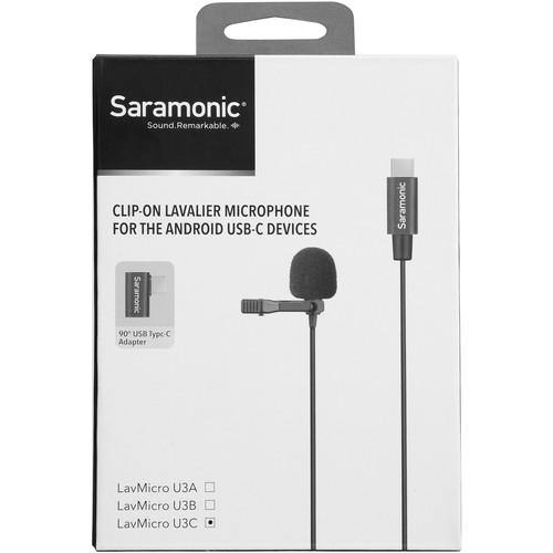 Saramonic LavMicro U3C Dual Omnidirectional Lavalier Microphones with USB Type-C Connector for Android Devices (19.6' Cable) | PROCAM