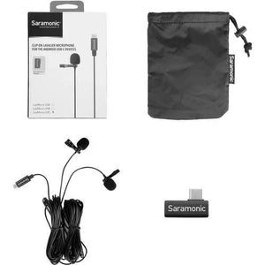 Saramonic LavMicro U3C Dual Omnidirectional Lavalier Microphones with USB Type-C Connector for Android Devices (19.6' Cable) at PROCAM | procam.com