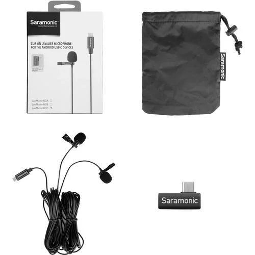 Saramonic LavMicro U3C Dual Omnidirectional Lavalier Microphones with USB Type-C Connector for Android Devices (19.6' Cable) at PROCAM | procam.com