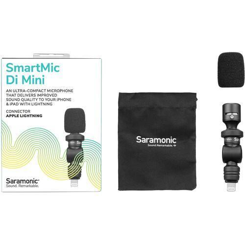 Saramonic SmartMic Di Mini Ultracompact Omnidirectional Condenser Microphone for Lightning iOS Mobile Devices at PROCAM | procam.com
