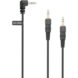 Saramonic SR-C2004 Dual Locking 3.5mm to Right-Angle 3.5mm Output Y-Cable for Two Wireless Receivers (13") at PROCAM | procam.com