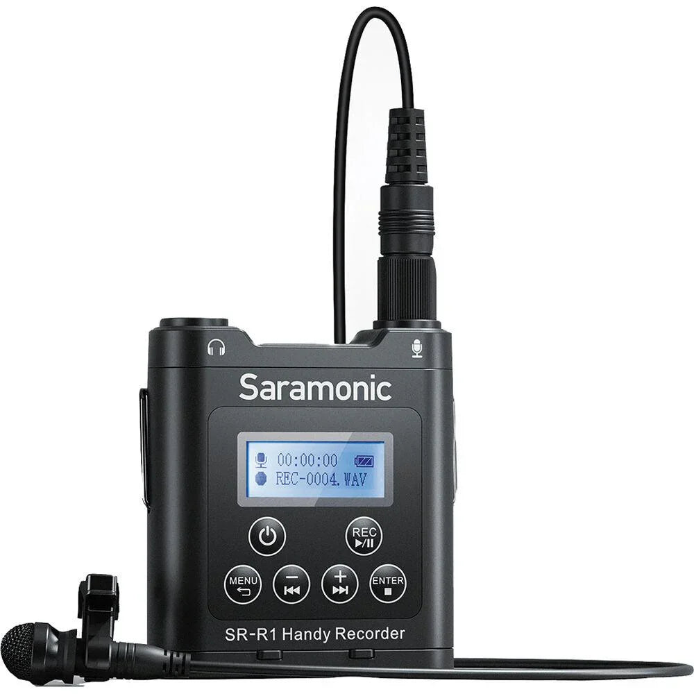 Saramonic SR-R1 Belt Pack Recorder with DK3 Lavalier and MicroSD Card at PROCAM | procam.com