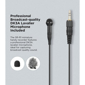 Saramonic SR-R1 Belt Pack Recorder with DK3 Lavalier and MicroSD Card at PROCAM | procam.com