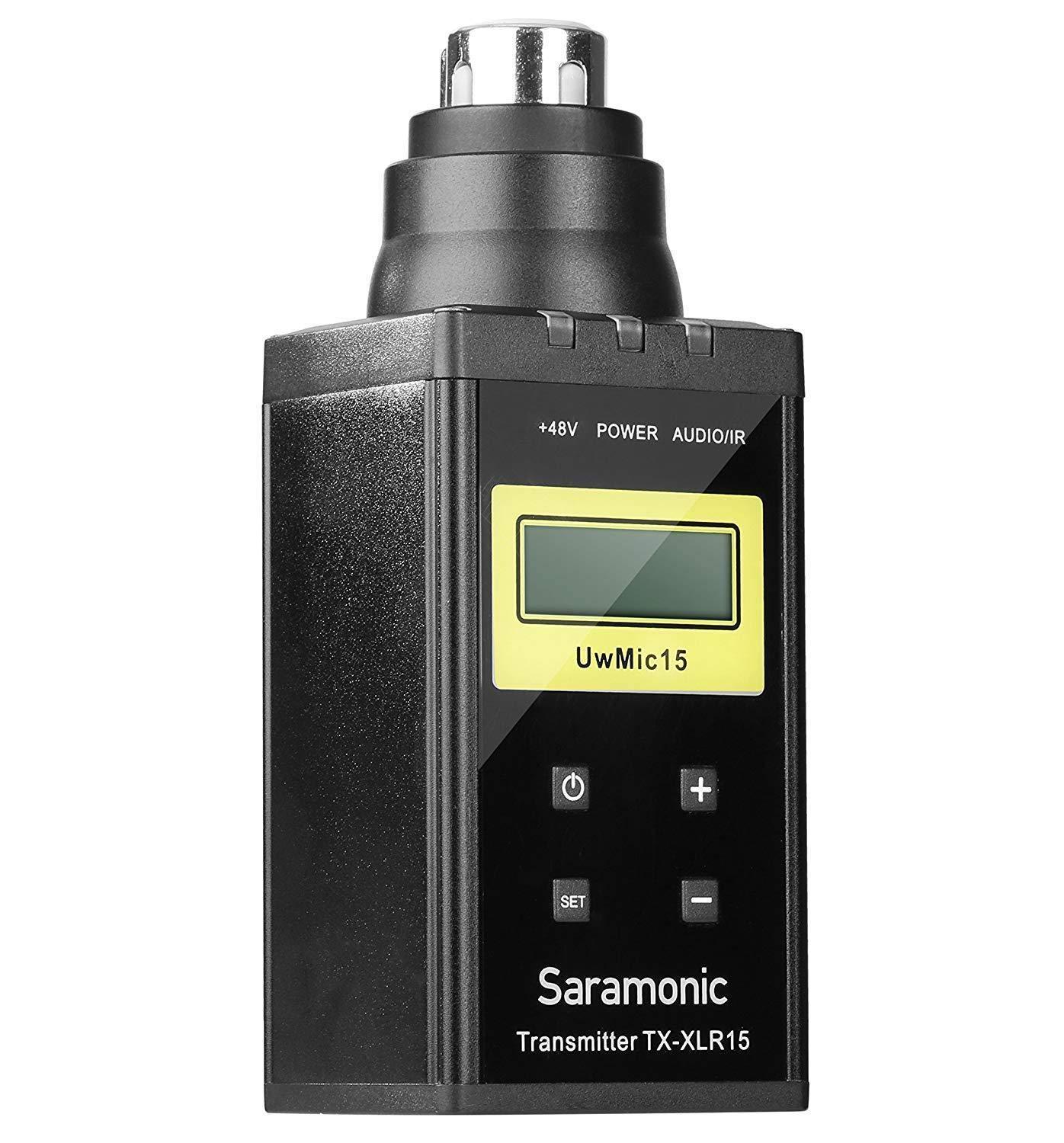 Saramonic UwMic15 SR-XLR15 UHF Wireless XLR Plug-On Transmitter with +48V Phantom Power at PROCAM | procam.com