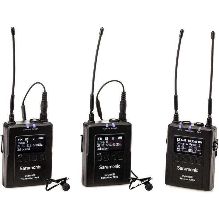 Saramonic UWMIC9S KIT2 2-Person Camera-Mount Wireless Omni Lavalier Microphone System (514 to 596 MHz) | PROCAM