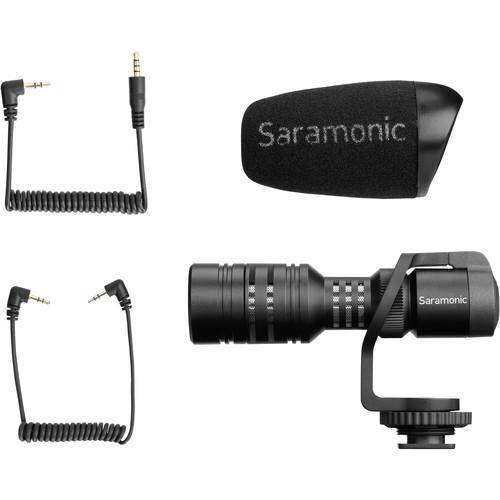 Saramonic Vmic Mini Ultra-Compact Camera-Mount Shotgun Microphone for DSLR Cameras and Smartphones at PROCAM | procam.com