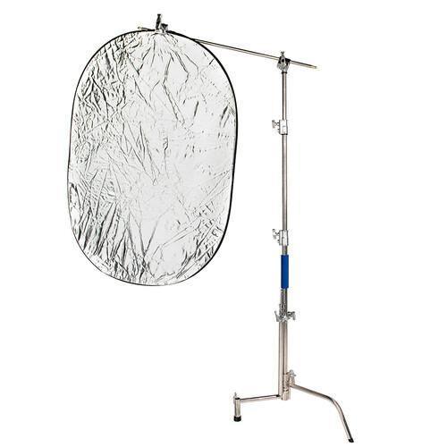 Savage Stainless Steel C-Stand Kit with 53" x 18' White Seamless Paper (9.5') at PROCAM | procam.com