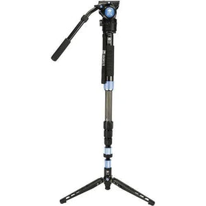 Sirui 10X Carbon Fiber 4 Section Monopod with Feet and VH10X Head at PROCAM | procam.com