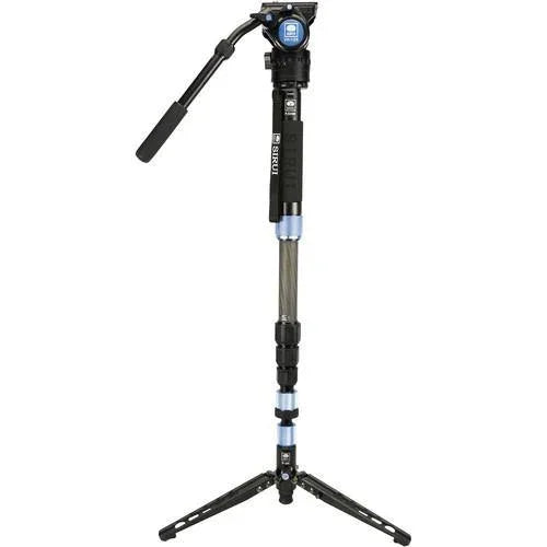 Sirui 10X Carbon Fiber 4 Section Monopod with Feet and VH10X Head at PROCAM | procam.com
