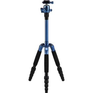 Sirui T-005BK T-0S Series Travel Tripod with B-00 Ball Head (Blue, Aluminum) at PROCAM | procam.com