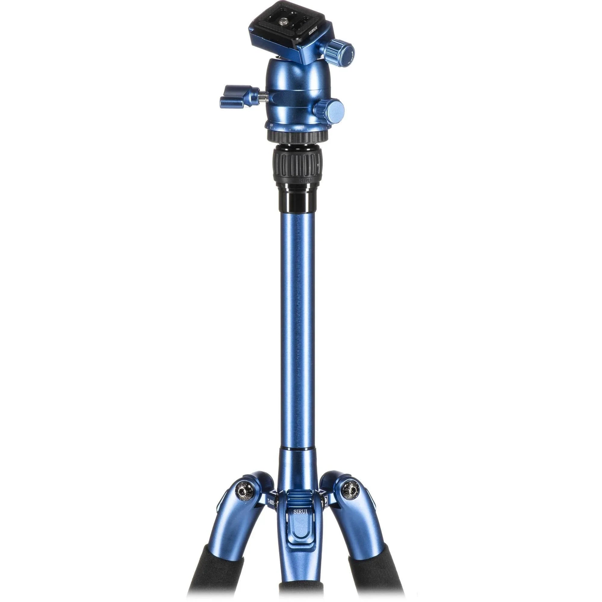 Sirui T-005BK T-0S Series Travel Tripod with B-00 Ball Head (Blue, Aluminum) at PROCAM | procam.com