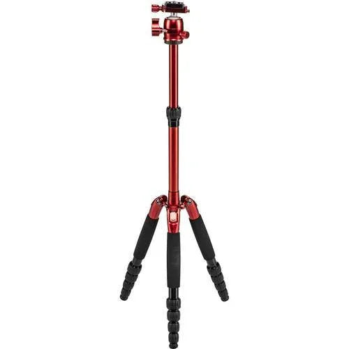 Sirui T-005RK T-0S Series Travel Tripod with B-00 Ball Head (Red, Aluminum) at PROCAM | procam.com
