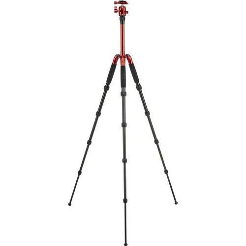Sirui T-005RK T-0S Series Travel Tripod with B-00 Ball Head (Red, Aluminum) at PROCAM | procam.com