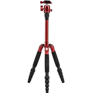 Sirui T-005RK T-0S Series Travel Tripod with B-00 Ball Head (Red, Aluminum) at PROCAM | procam.com