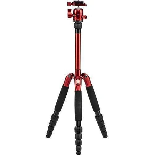 Sirui T-005RK T-0S Series Travel Tripod with B-00 Ball Head (Red, Aluminum) at PROCAM | procam.com