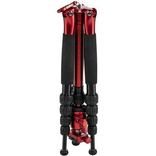 Sirui T-005RK T-0S Series Travel Tripod with B-00 Ball Head (Red, Aluminum) at PROCAM | procam.com