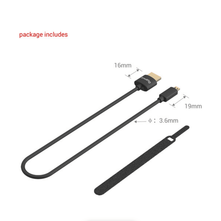 SmallRig Ultra Slim 4K HDMI Cable (HDMI to Micro) | PROCAM