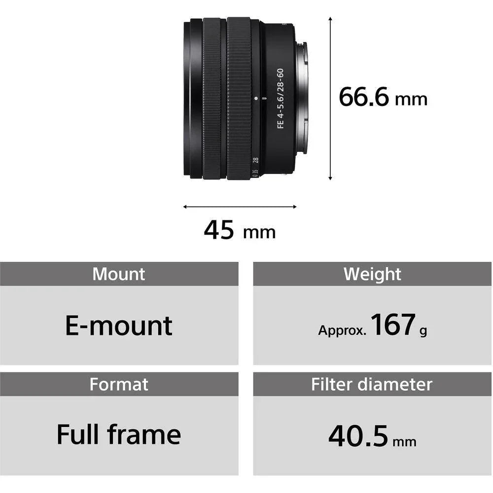 Sony FE 28-60mm f/4-5.6 Lens at PROCAM | procam.com