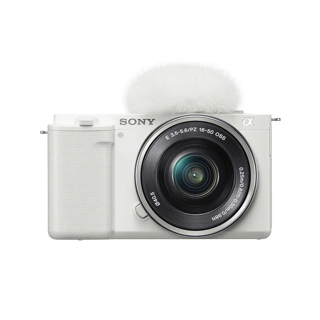 Sony ZV-E10 Mirrorless Camera with 16-50mm Lens (White) at PROCAM | procam.com