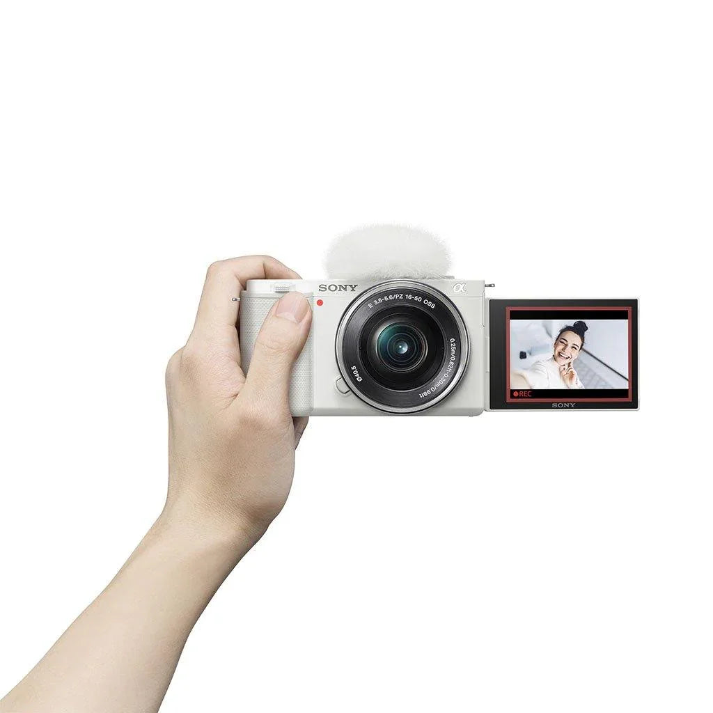 Sony ZV-E10 Mirrorless Camera with 16-50mm Lens (White) at PROCAM | procam.com