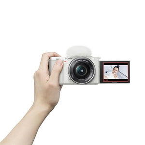 Sony ZV-E10 Mirrorless Camera with 16-50mm Lens (White) at PROCAM | procam.com