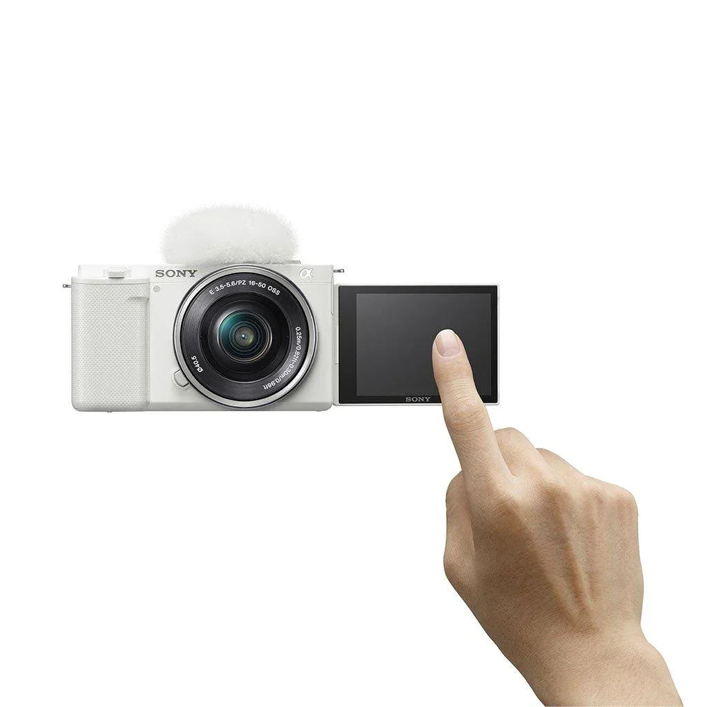 Sony ZV-E10 Mirrorless Camera with 16-50mm Lens (White) at PROCAM | procam.com