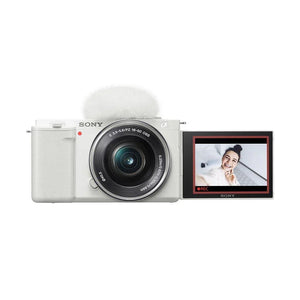 Sony ZV-E10 Mirrorless Camera with 16-50mm Lens (White) at PROCAM | procam.com