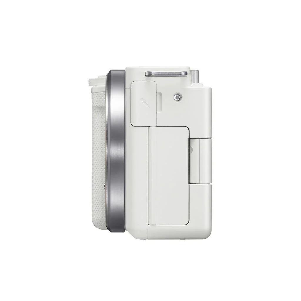 Sony ZV-E10 Mirrorless Camera with 16-50mm Lens (White) at PROCAM | procam.com