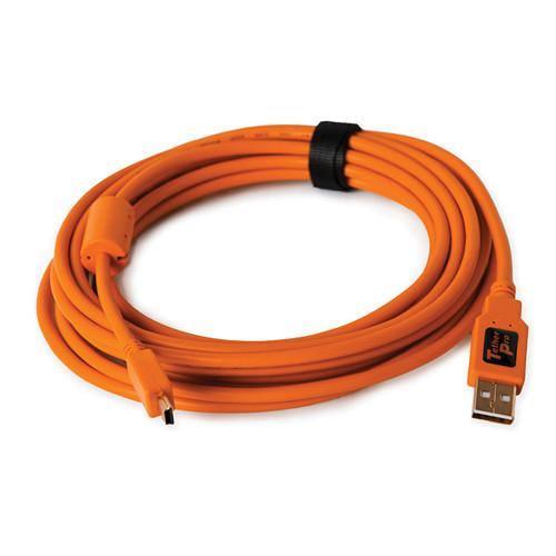 Tether Tools 15' TetherPro USB 2.0 A Male to Mini-B 5-Pin Gold Plated Cable at PROCAM | procam.com