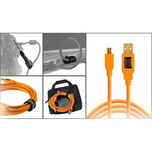 Tether Tools Starter Tethering Kit with USB 2.0 Mini-B 5-Pin Cable (Orange) at PROCAM | procam.com