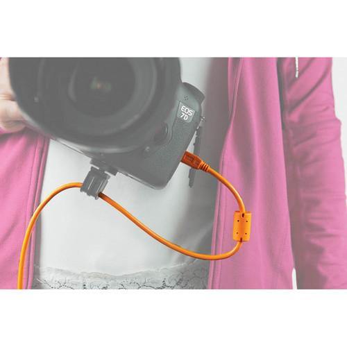 Tether Tools TetherPro USB 2.0 A Male to Micro-B 5-Pin Cable (15', Orange) | PROCAM