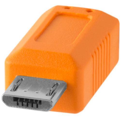 Tether Tools TetherPro USB Type-C Male to 5-Pin Micro-USB 2.0 Type-B Male Cable (15', Orange) at PROCAM | procam.com