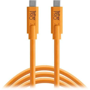 Tether Tools TetherPro USB Type-C Male to USB Type-C Male Cable - 15' (Orange) at PROCAM | procam.com